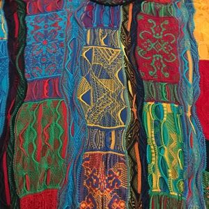 Authentic COOGI Vintage Rainbow/Multi-Color 3D Knit Crewneck Sweater, Australian